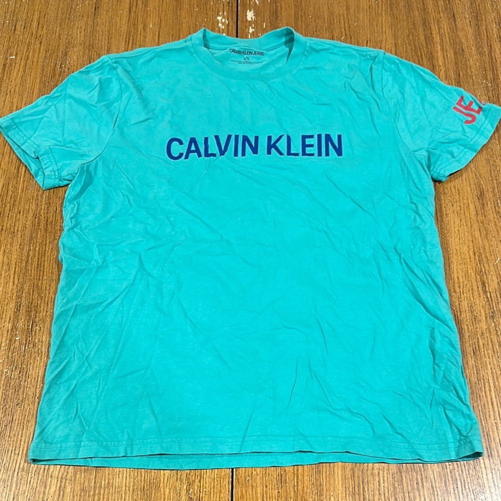 CALVIN KLEIN Men’s Logo Green Shirt